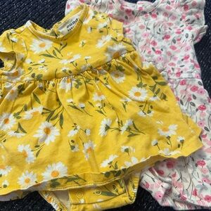 Baby Girl 0–3M Dress Romper Bundle | Children’s Place & Gerber | 2 Pieces